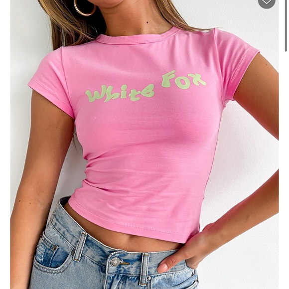 White Fox Boutique Tops - WHITE FOX baby tee tshirt